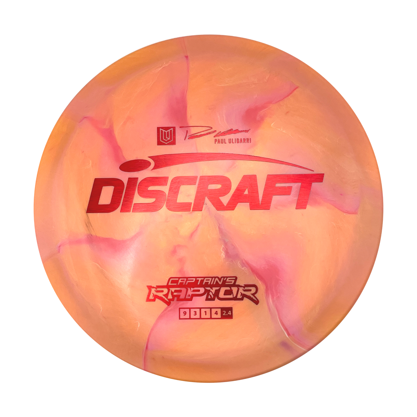 Discraft Captain's Raptor - Paul Ulibarri Signature ESP Swirl - Orange