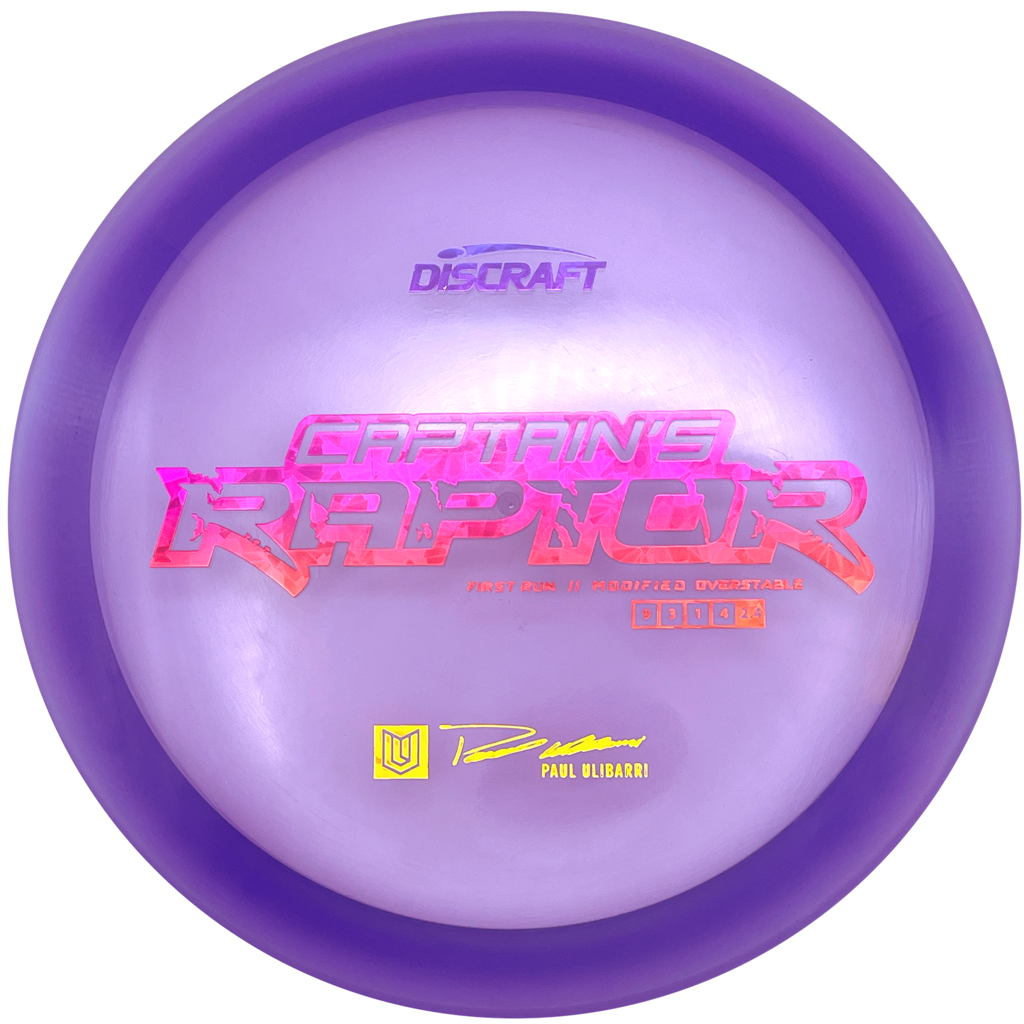 Discraft Captain's Raptor - First Run - Z line - Purple