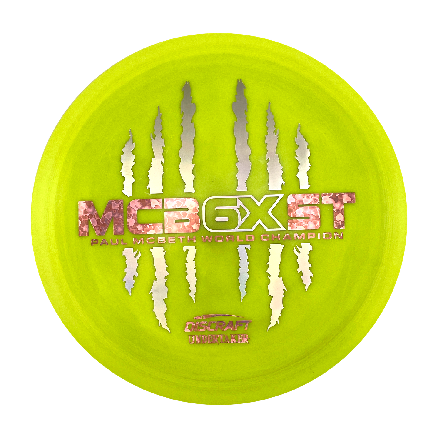 Discraft Undertaker - 6x Paul McBeth - ESP - Swirly Yellow