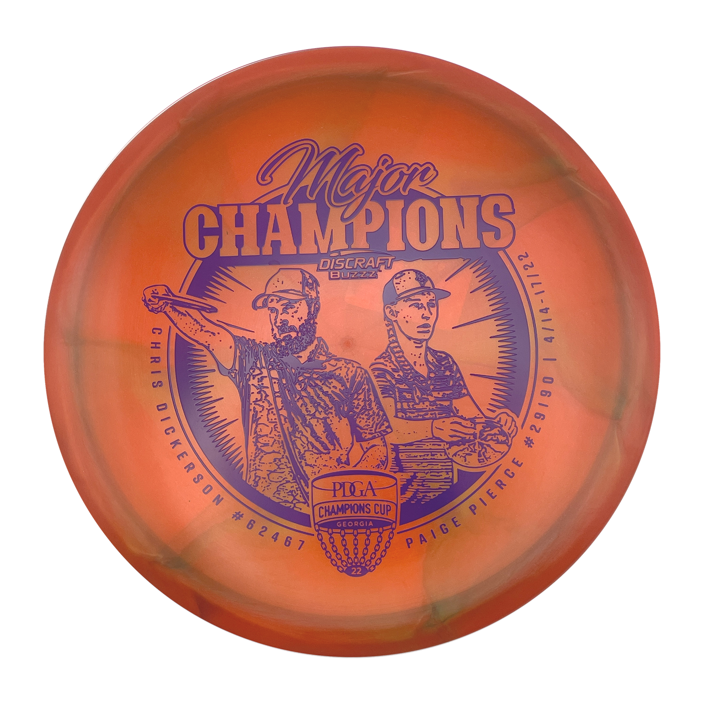 Discraft Buzzz - Limited Edition 2022 Champions Cup - Z Swirl Line - Orange