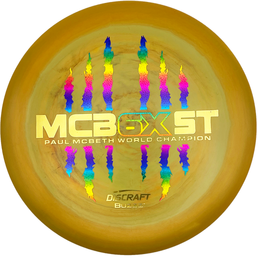 Discraft Buzzz - 6x Paul McBeth - ESP - Swirly Dark Yellow