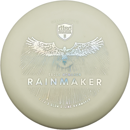 Discmania Rainmaker - Eagle McMahon Creator Series - Glow D Line - Flex 3 - Silver Stamp