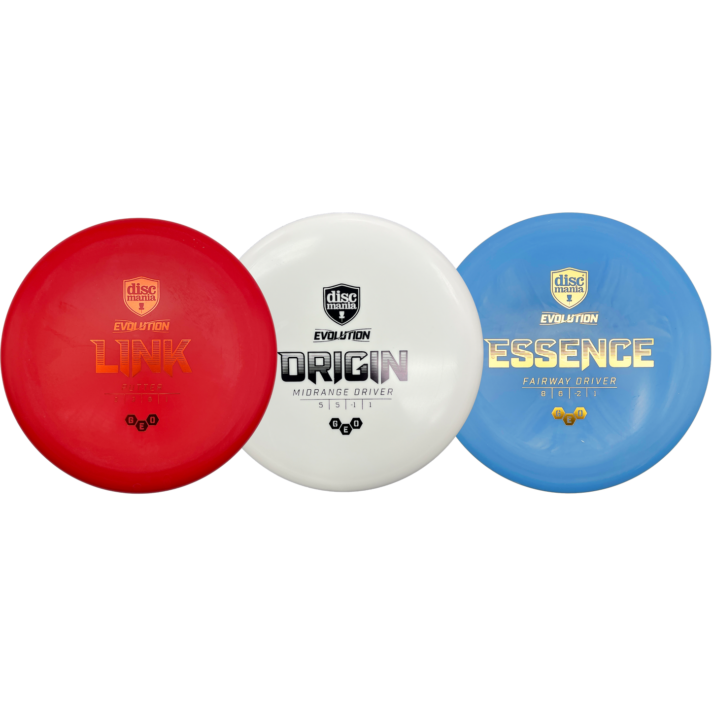 Set Dischi Disc Golf Evolution - 3 Dischi In Plastica Geo: Putter, Midrange, Driver - Foto 5