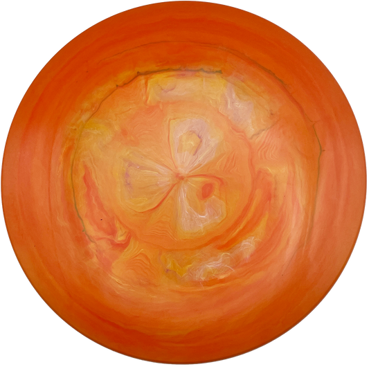 RPM Huia -Silver Foil Bottom Stamp - Platinum - Swirly Orange