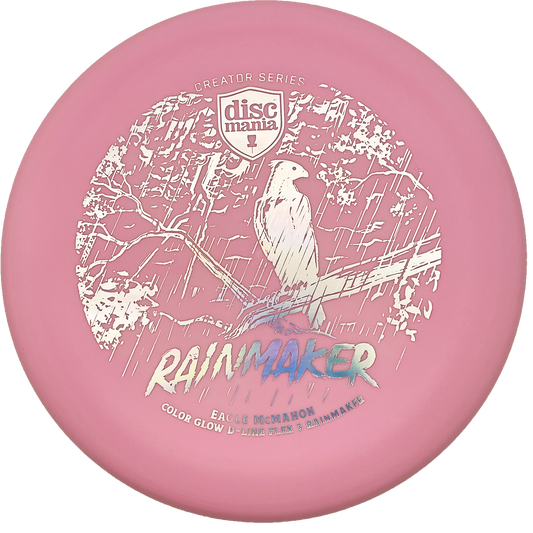 Discmania Rainmaker - Eagle McMahon Creator Series - Pink Glow D - Flex 3 - Silver Stamp