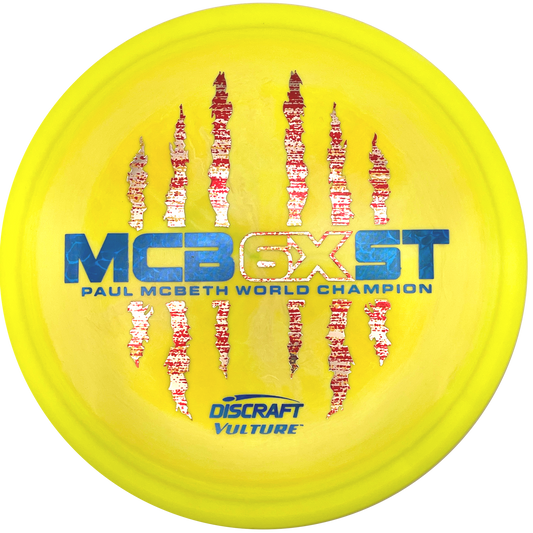 Discraft Vulture - 6x Paul McBeth - ESP - Swirly Yellow