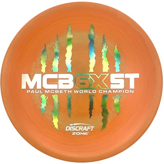 Discraft Zone - 6x Paul McBeth - ESP - Swirly Dark Orange